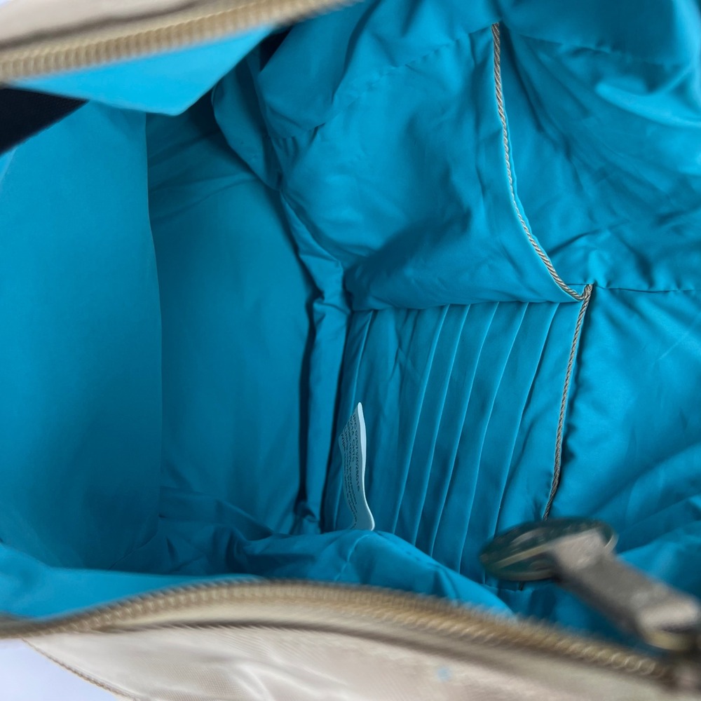 Travelon Anti-Theft Hobo Bag Tan Polyester Turquoise‎ Lining RFID 42911-770 - Picture 8 of 8
